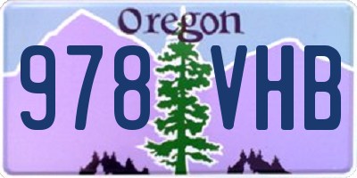 OR license plate 978VHB