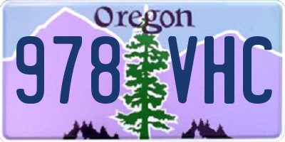 OR license plate 978VHC