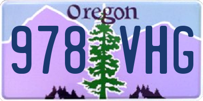 OR license plate 978VHG