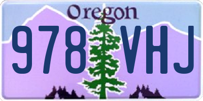 OR license plate 978VHJ