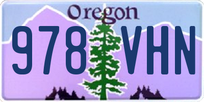 OR license plate 978VHN