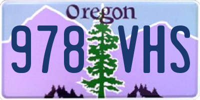 OR license plate 978VHS