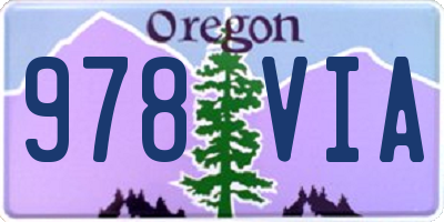 OR license plate 978VIA