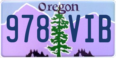 OR license plate 978VIB