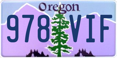 OR license plate 978VIF