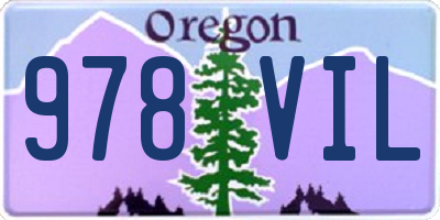OR license plate 978VIL