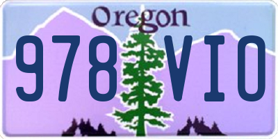 OR license plate 978VIO