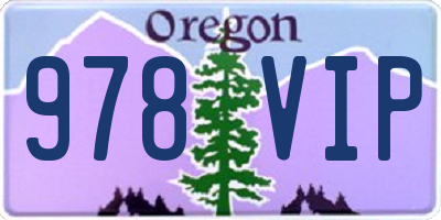 OR license plate 978VIP