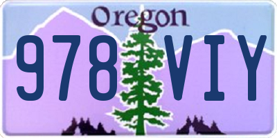 OR license plate 978VIY