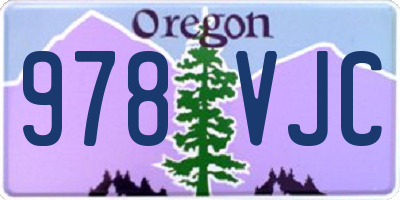 OR license plate 978VJC