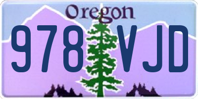 OR license plate 978VJD