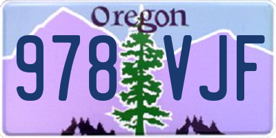 OR license plate 978VJF