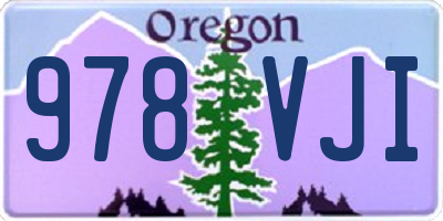 OR license plate 978VJI