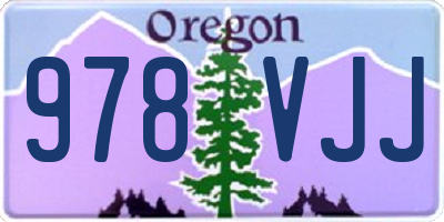 OR license plate 978VJJ