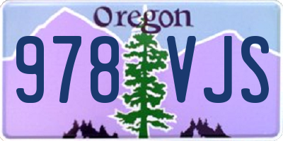OR license plate 978VJS