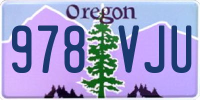 OR license plate 978VJU