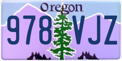 OR license plate 978VJZ