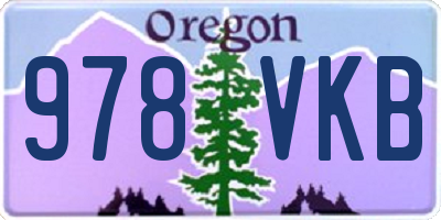 OR license plate 978VKB