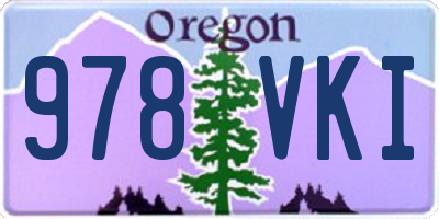 OR license plate 978VKI