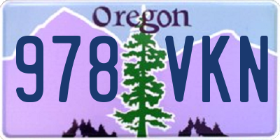 OR license plate 978VKN