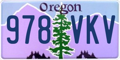 OR license plate 978VKV