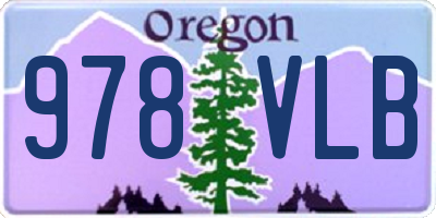 OR license plate 978VLB