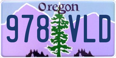 OR license plate 978VLD