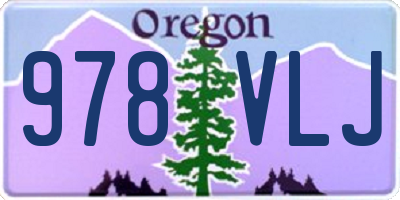 OR license plate 978VLJ