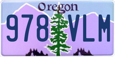 OR license plate 978VLM