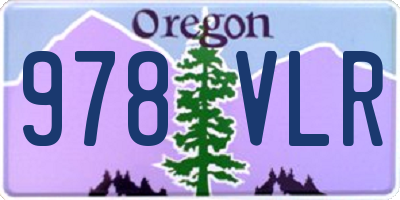 OR license plate 978VLR