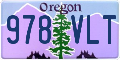 OR license plate 978VLT