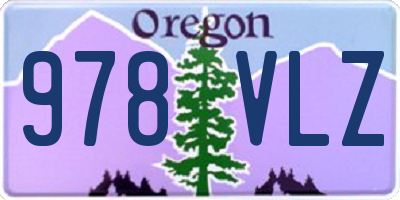 OR license plate 978VLZ