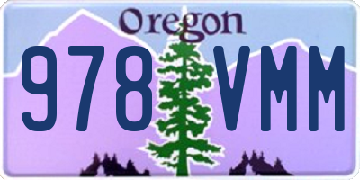 OR license plate 978VMM