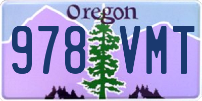 OR license plate 978VMT