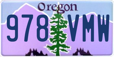 OR license plate 978VMW