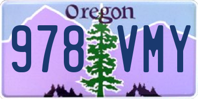 OR license plate 978VMY