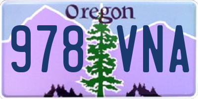 OR license plate 978VNA