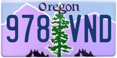 OR license plate 978VND