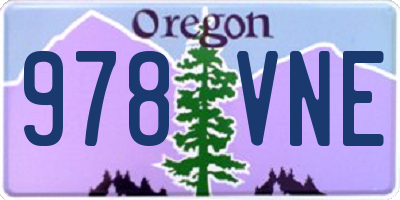 OR license plate 978VNE