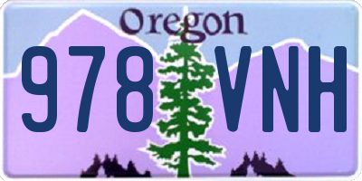OR license plate 978VNH