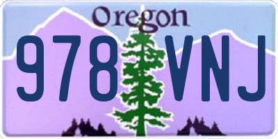 OR license plate 978VNJ