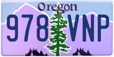 OR license plate 978VNP