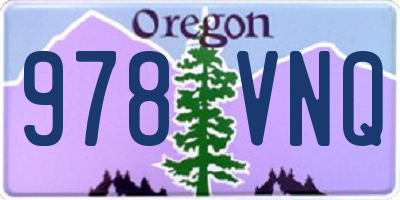 OR license plate 978VNQ