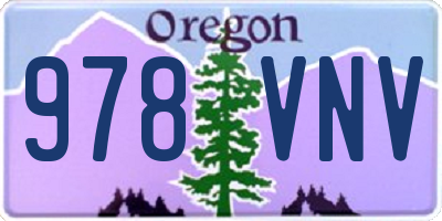 OR license plate 978VNV