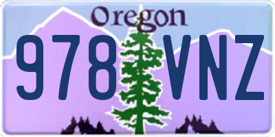 OR license plate 978VNZ