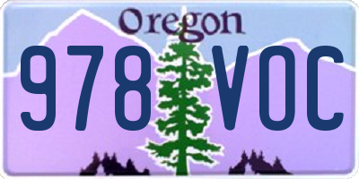 OR license plate 978VOC