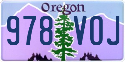 OR license plate 978VOJ