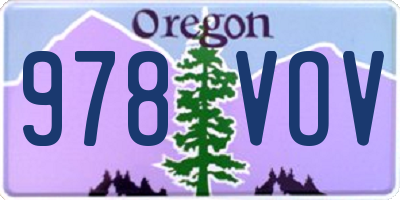 OR license plate 978VOV