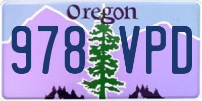 OR license plate 978VPD