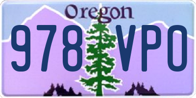 OR license plate 978VPO